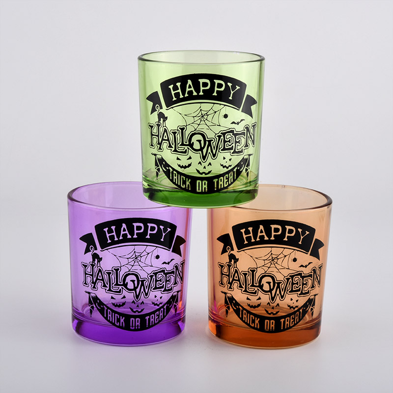 holloween holiday candle jar