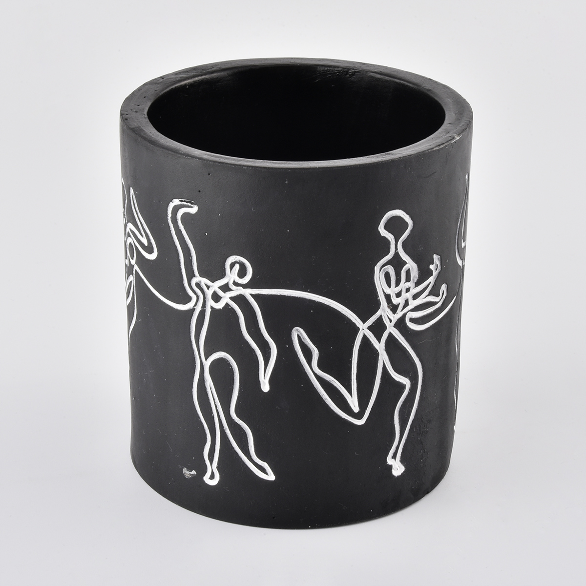 Home decor luxury decal custom ceramic candle jar 