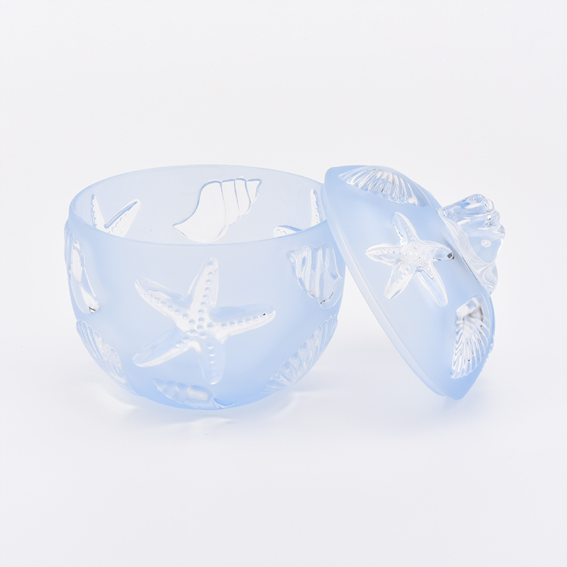 Luxury unique design 6oz glass candle holder wholesale