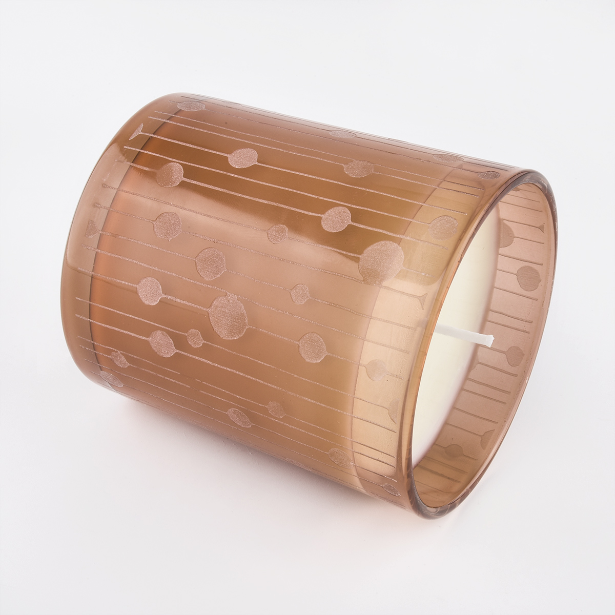 Special decoration Amber Brown Glass Jars For Candle Making