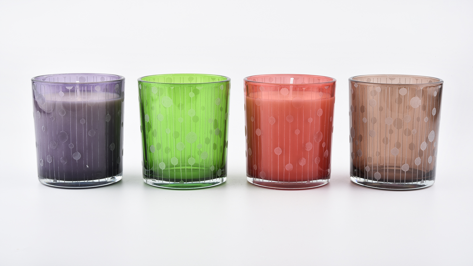 Special decoration Amber Brown Glass Jars For Candle Making