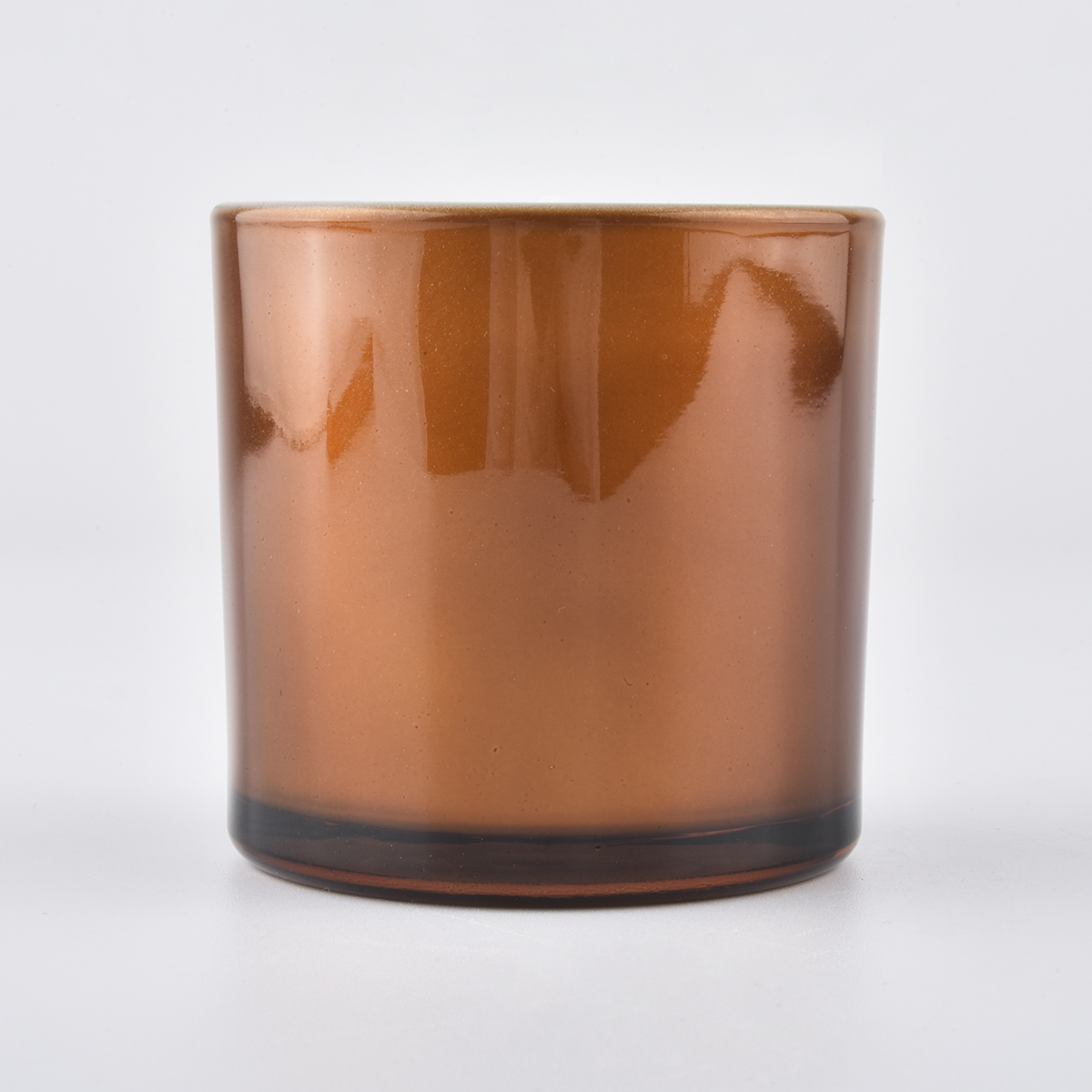 Amber Glass Candle Holder