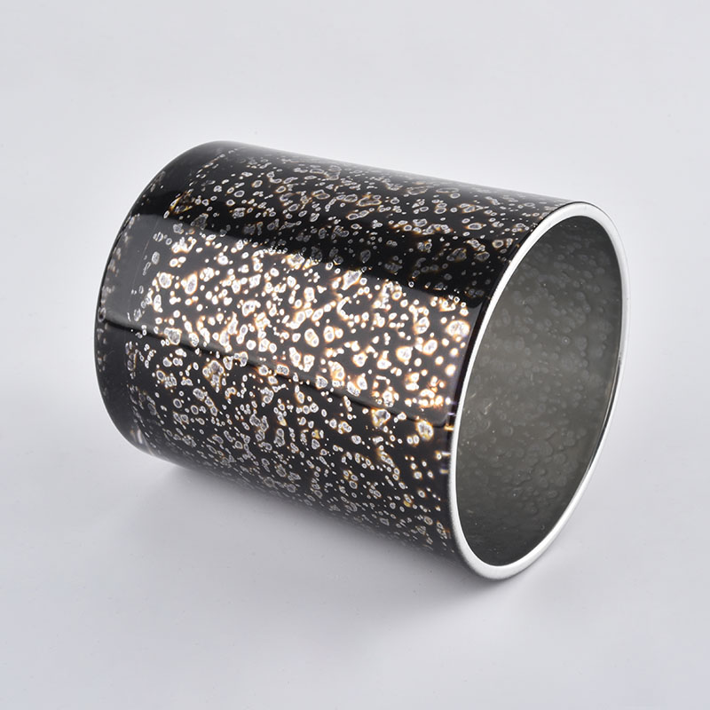 New Arrival Glass Candle Jars With Silver Plating