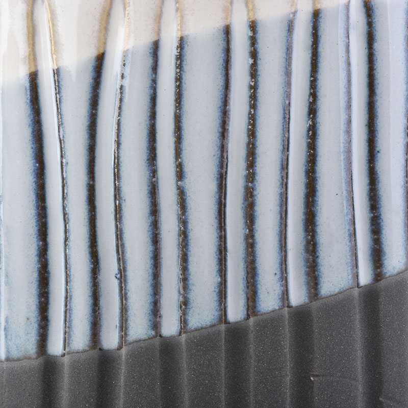 multi color glazed ceramic candle jar 500ml  