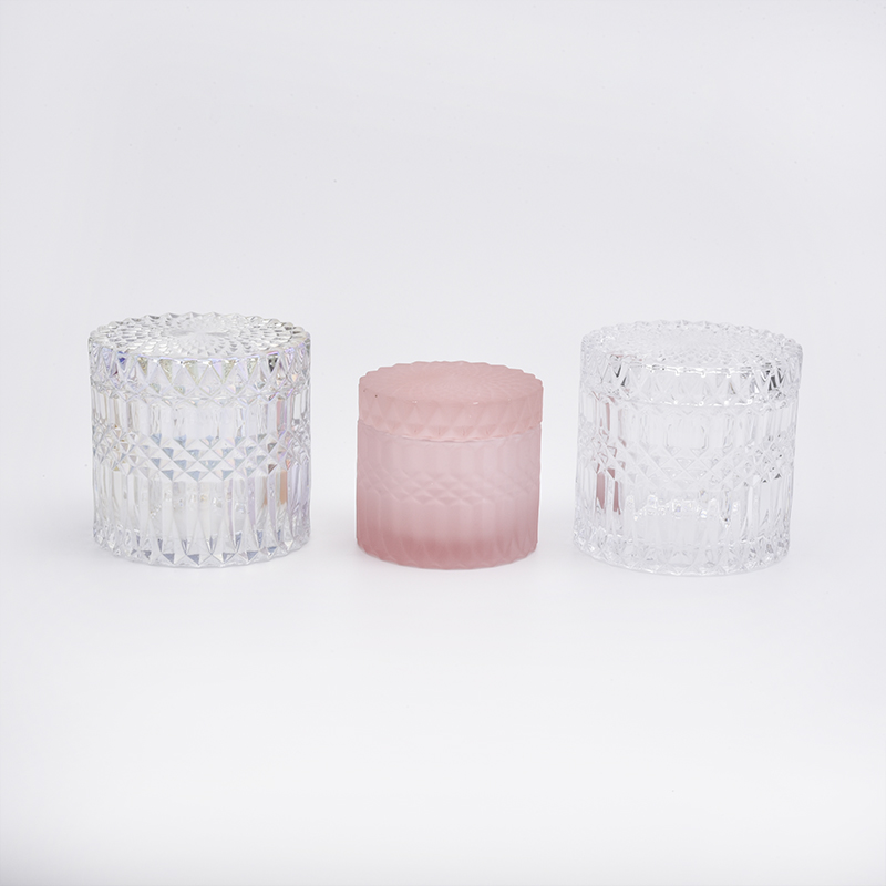 luxury glass candle holders with lids
