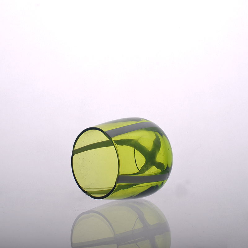 Cased color glass Candle holder