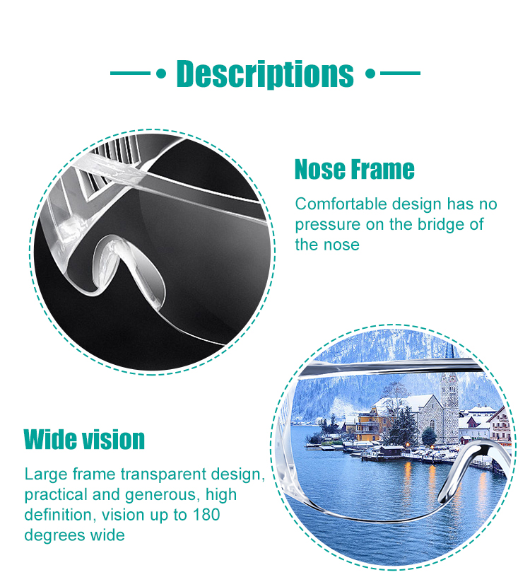Safety Goggles Transparent Shockproof Glasses for coronavirus protection