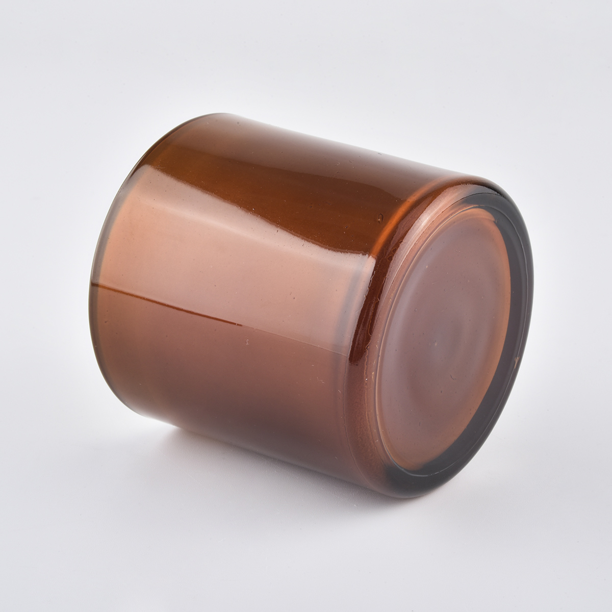 Amber Glass Candle Holder