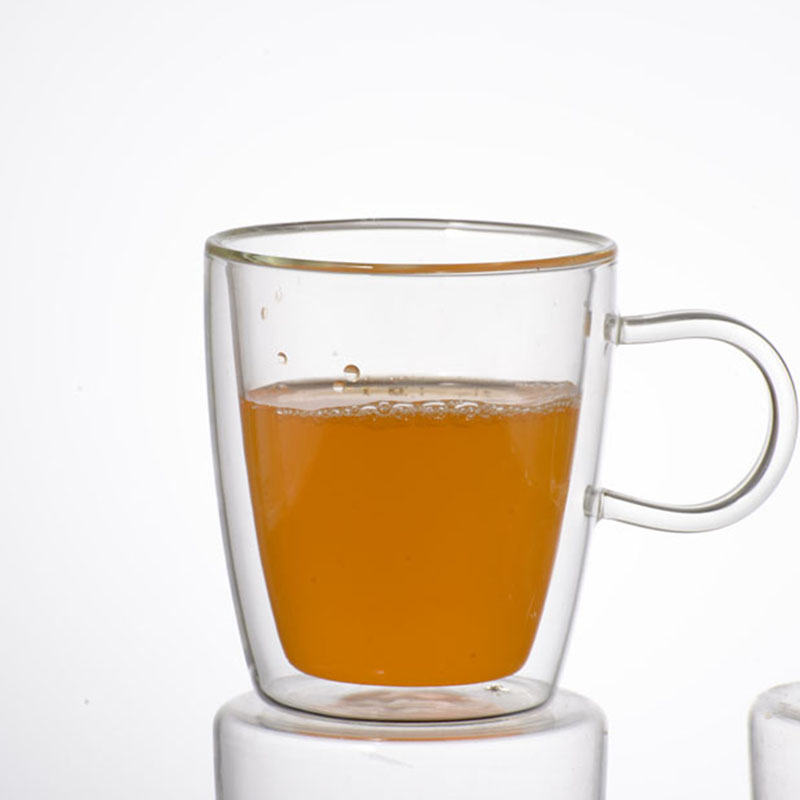 Promotional gift double wall glass cup glass coffee cup