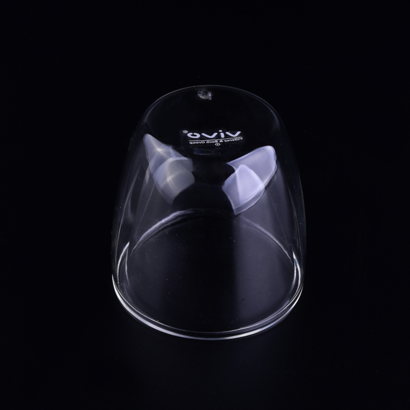 Borosilicate 95ml double walled glass tea cup