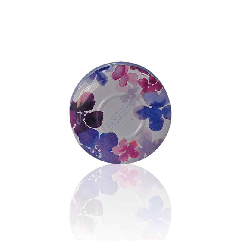 Round tinplate candle holder