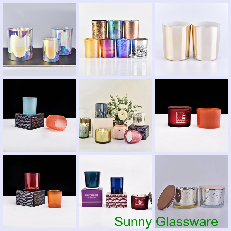 kinds glass candle jars