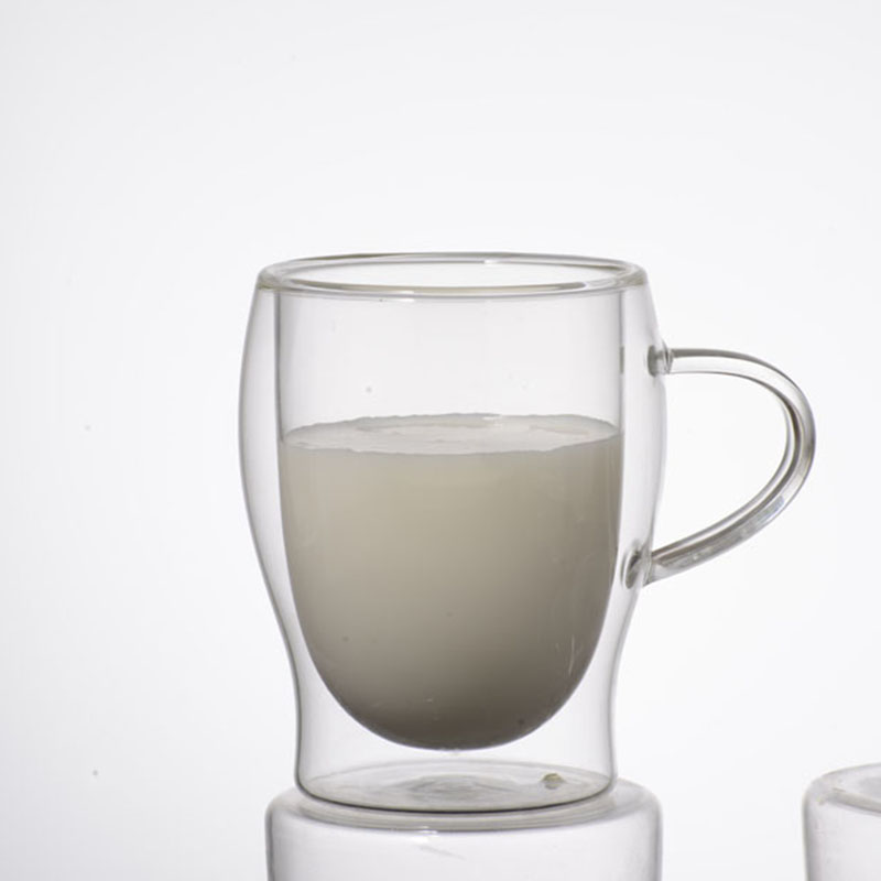 Promotional gift double wall glass cup glass coffee cup