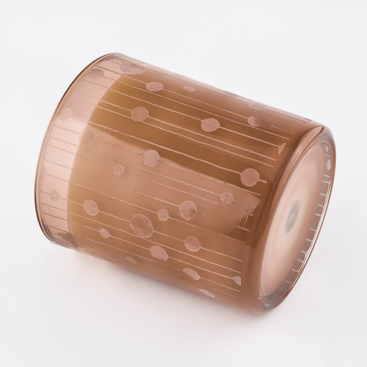 Special decoration Amber Brown Glass Jars For Candle Making