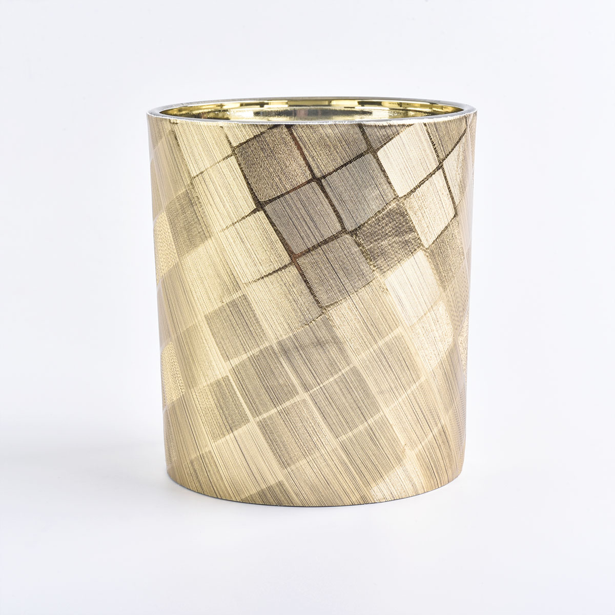 luxury leather glass candle jar