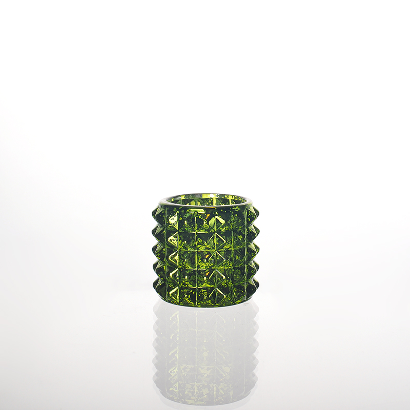 colored glass candle cup