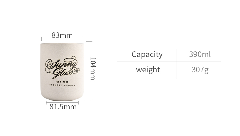 13oz matte ceramic candle jars customized pattern