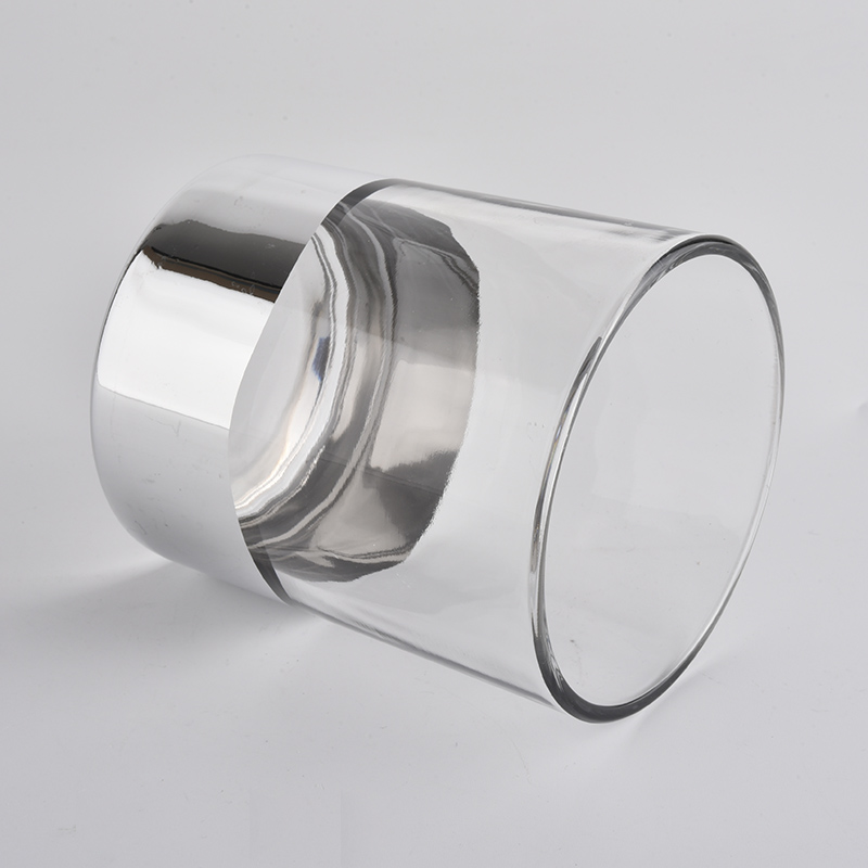 Tempat lilin kaca 10oz dengan percetakan emas