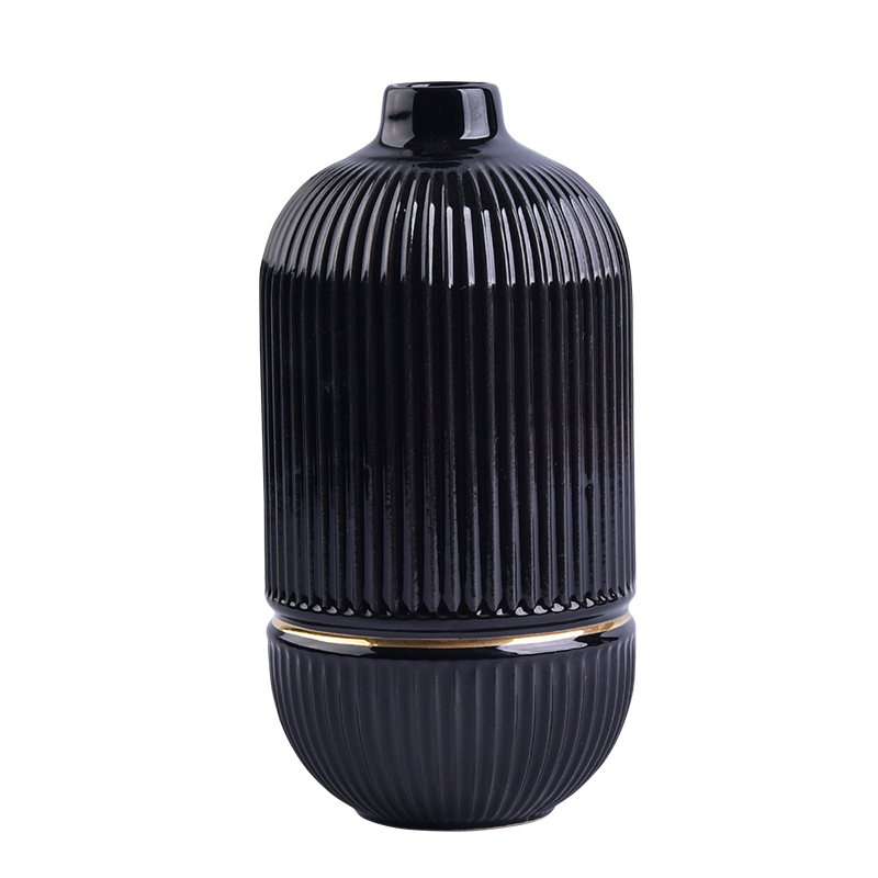 10 onças de difusores de cerâmica envidraçados garrafas pretas brancas para opção