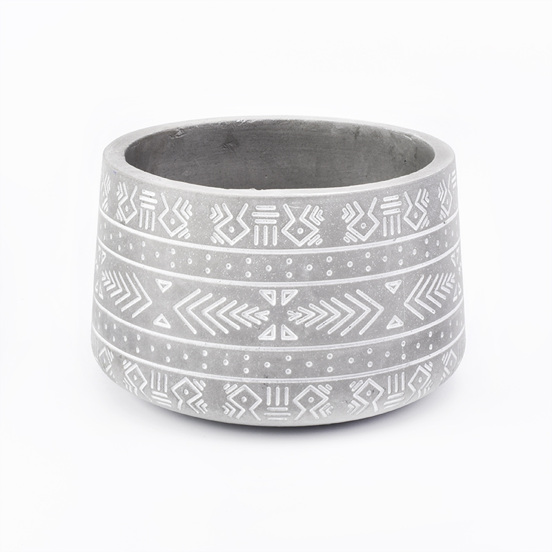 10 унций матово-серый с узором подсвечник для изготовления свечей