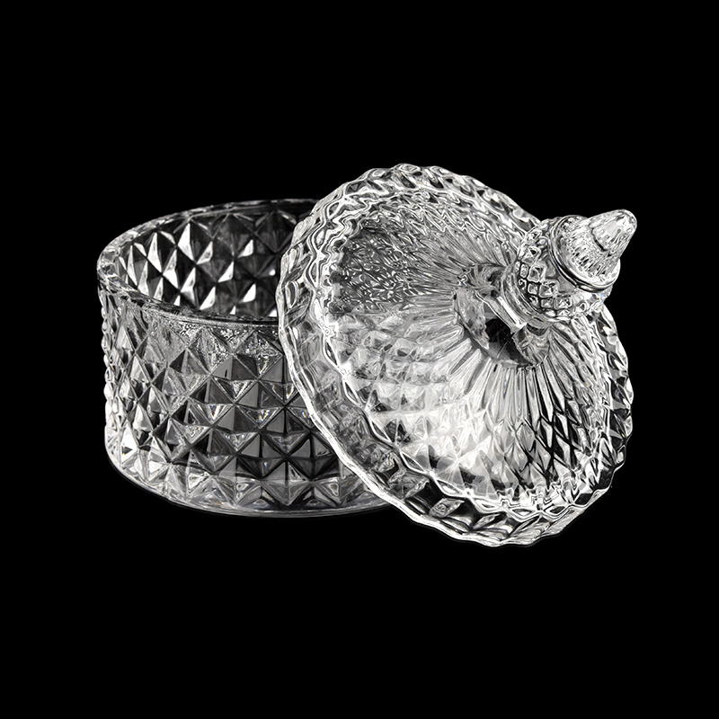 10oz pemegang lilin kaca yang menakjubkan dengan tudung