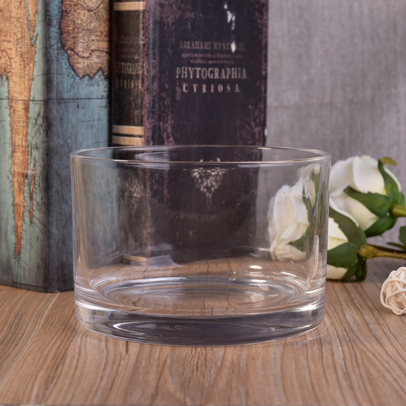 1230ml high white bulk empty glass candle holder wholesale