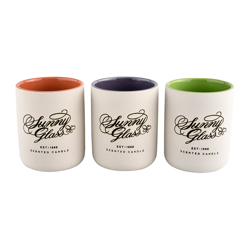 13oz matowe ceramiczne słoiki świecowe dostosowane wzór