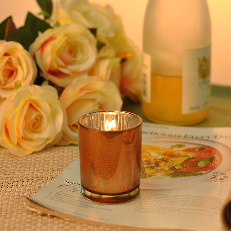 Vaso 140 ml di rame Candela vetro