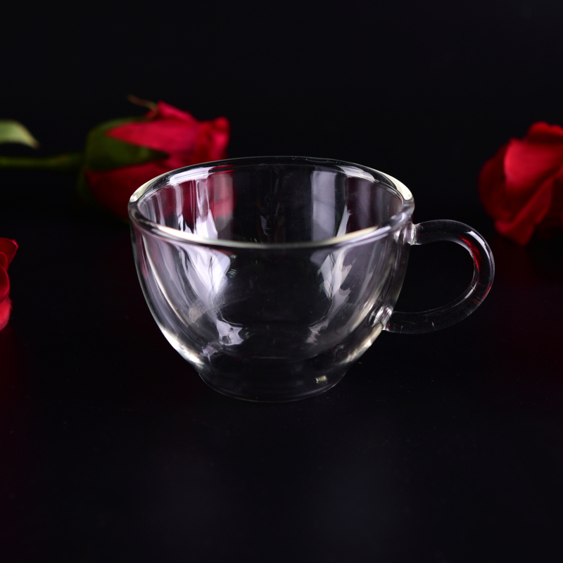 doppia tazza di caffè con pareti in vetro borosilicato 150ml