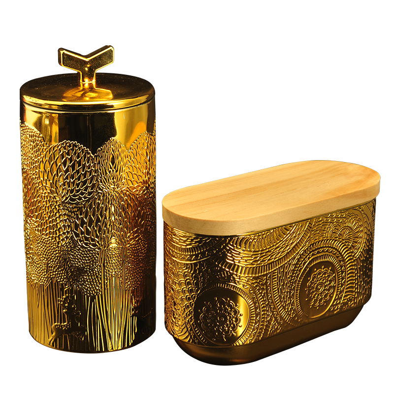 Frascos de vela de vidrio de 15 oz 16oz con tapas de diseño de ciervos