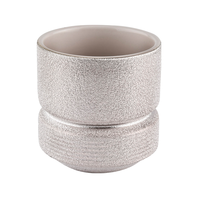 16oz pemegang lilin konkrit moden cat metalik selesai