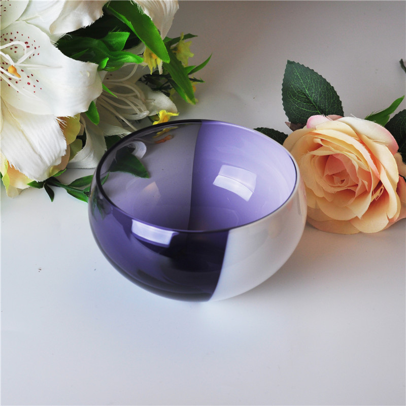 17oz dwukolorowy dmuchanego szkła miskę