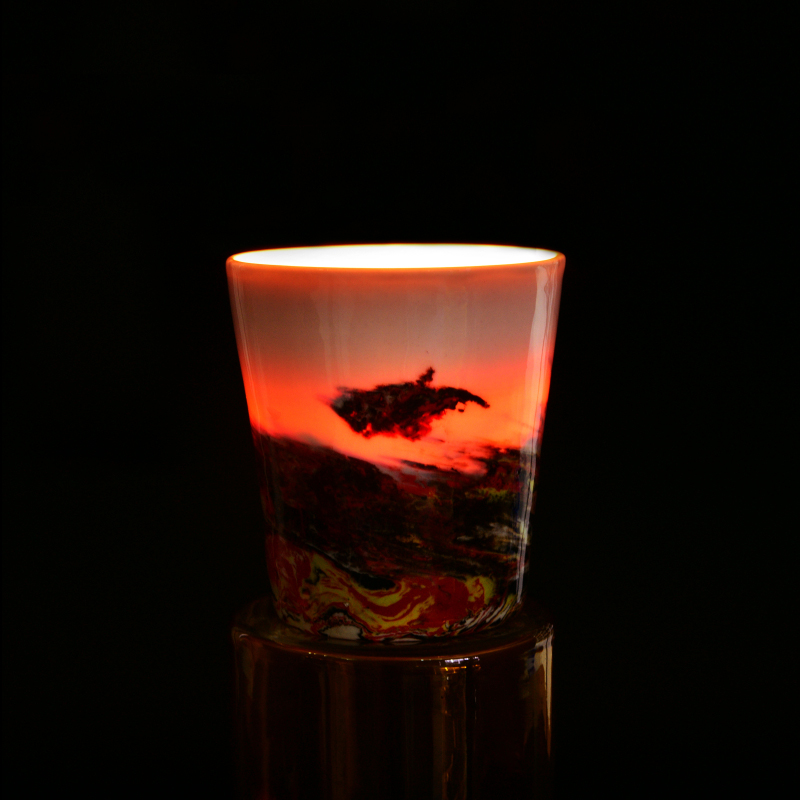 2017 Nuevo diseño de lujo único de la llegada que aclara el sostenedor de vela de cerámica