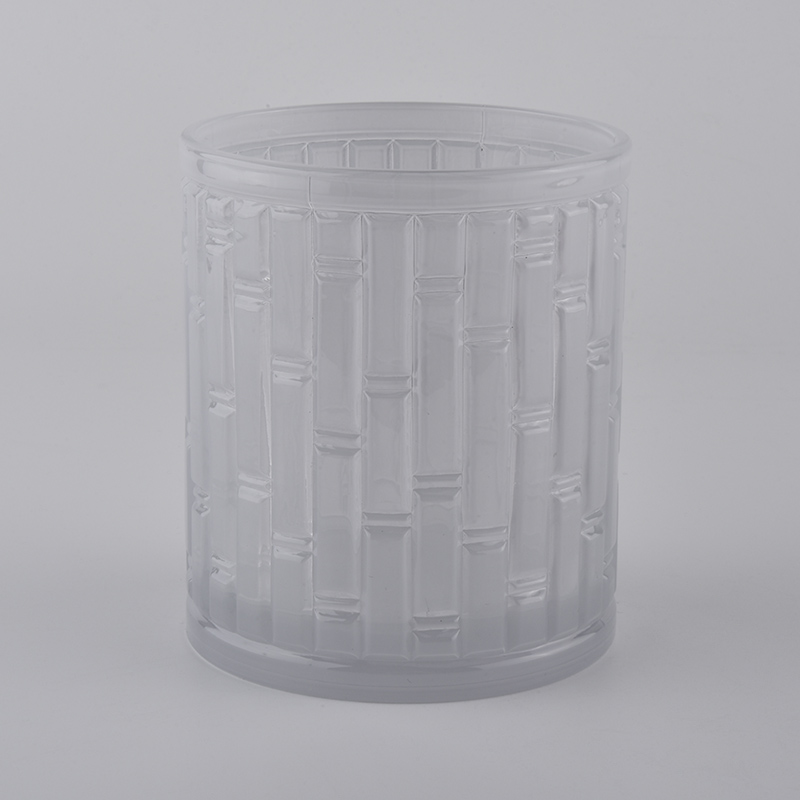 250ml  frosted Luxury customized glass candle holder wedding centerpieces