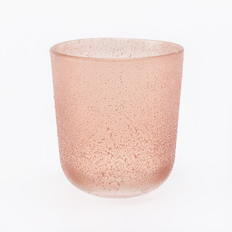 257ML Candle Jar Glass Candle Holder Orange