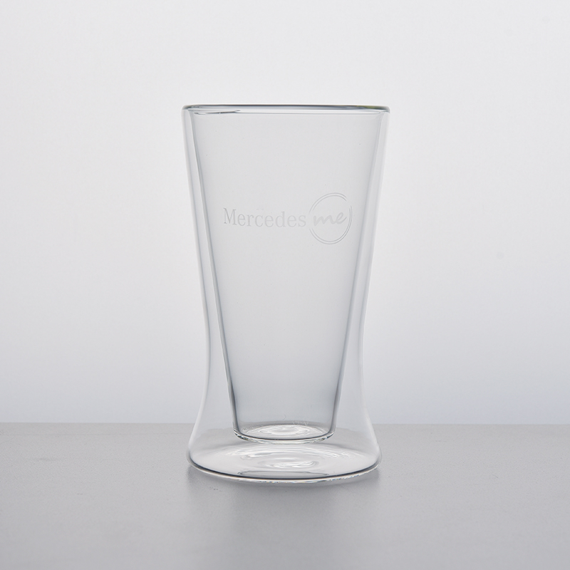 Tazza da 300 ml in vetro borosilicato bicolore personalizzato