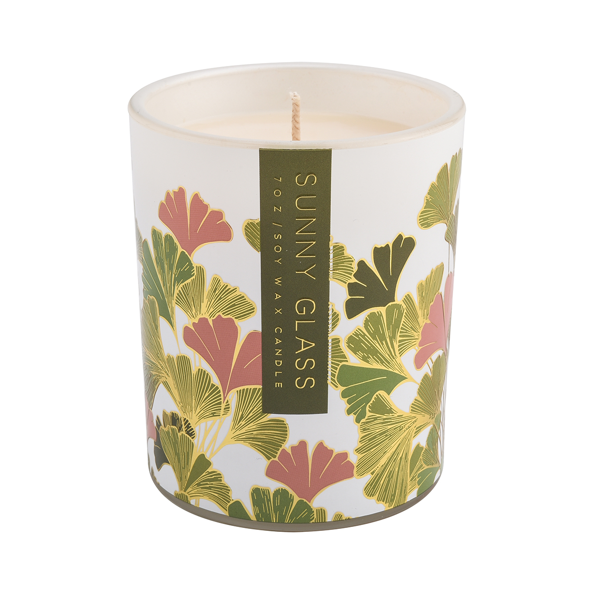 300ml glass candle holder ginkgo leaf pattern jars wholesale