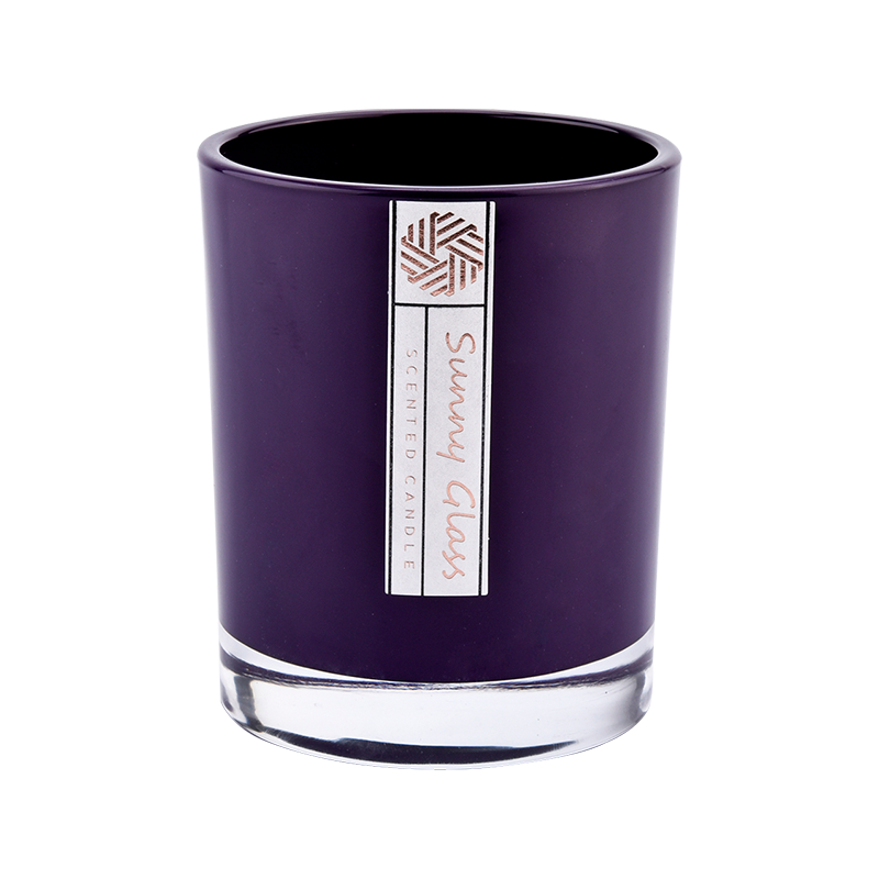 300 ml à l'intérieur de pulvérisation de bougies de bougie en verre de couleur en gros