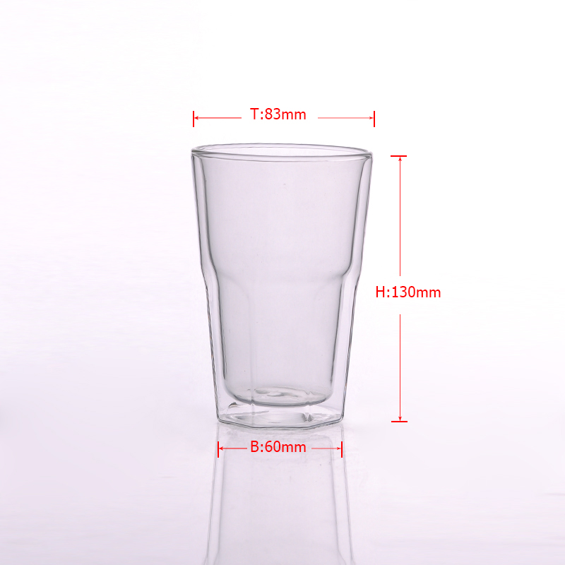 360ミリリットル耐熱二重壁ガラスホウケイ酸