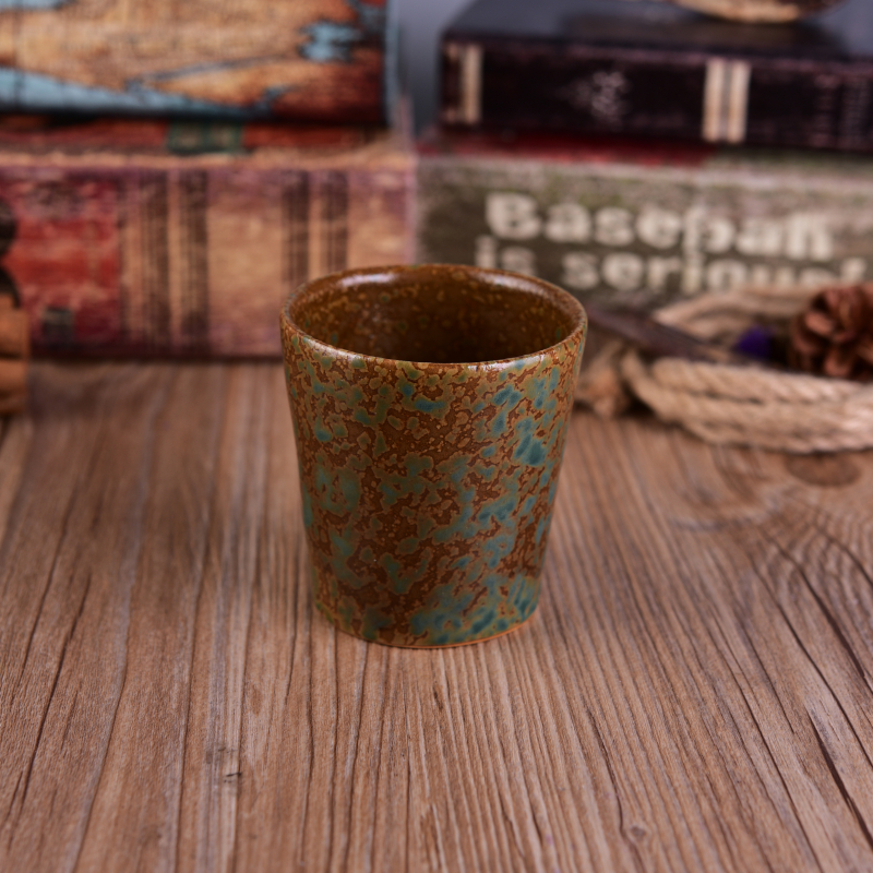 3oz蜡烛填充铜色陶瓷蜡烛罐