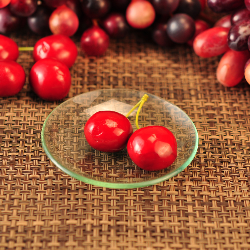 4'' круглая блюдо пластина прозрачного стекла для удовольствия