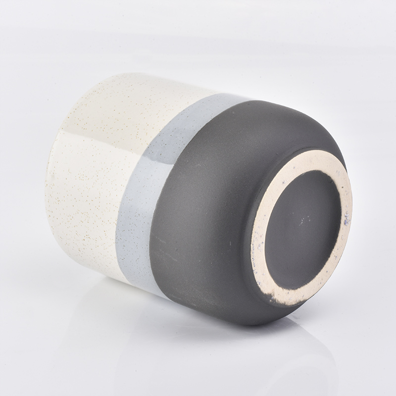 420ml装飾的なセラミックジャーラウンドキャンドルコンテナ卸売