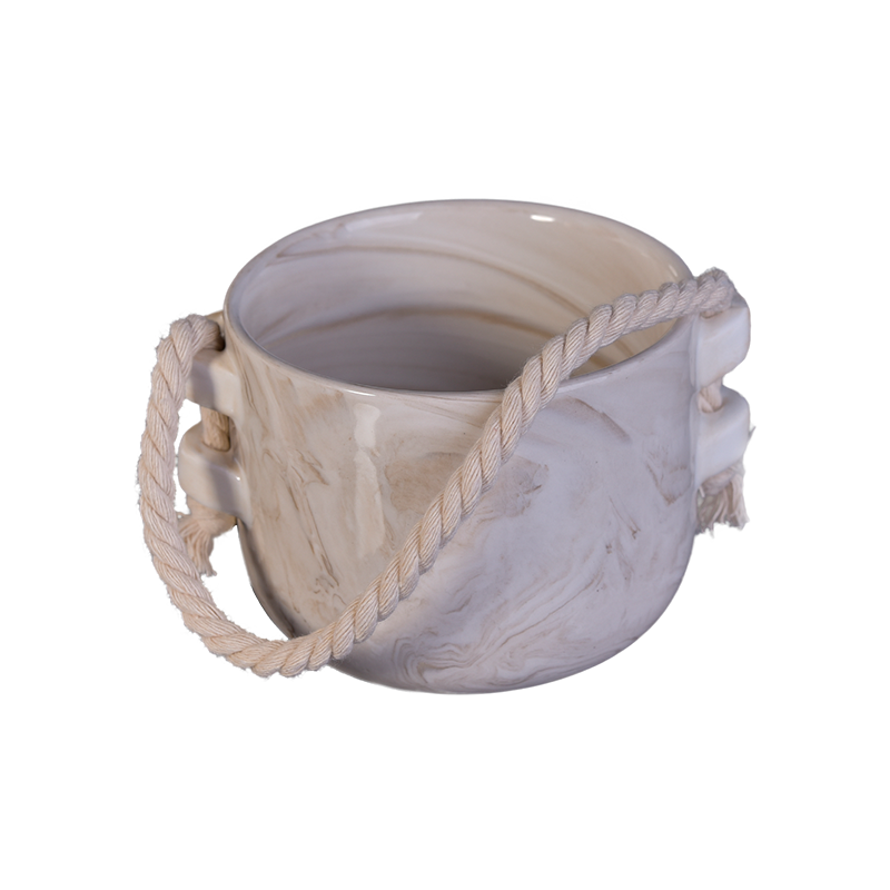 520 мл 18 унций домашнего декора мраморные керамические свеча контейнеры с тарелкой