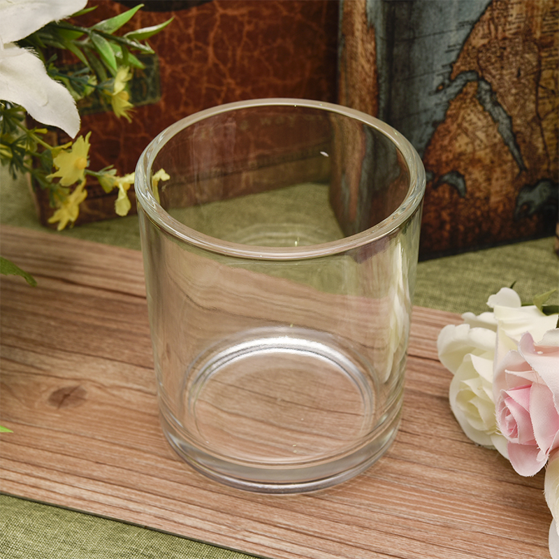 6oz capacity cylinder glass candle jar