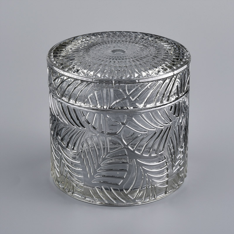 6oz glass candle holders with lids luxury candle jars