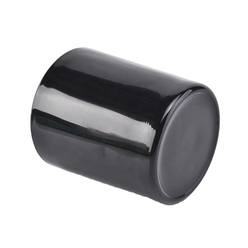 8oz 10 oz 12oz sólido negro vela de vidrio tarro para decoración