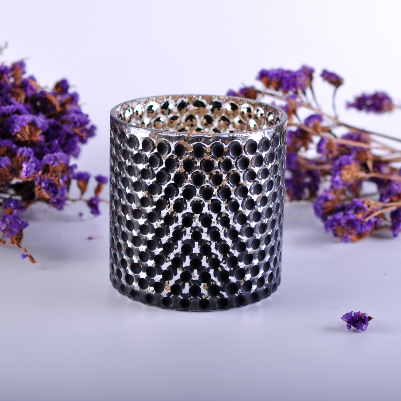 930 مل 33 أوقية مطلي رش الزجاج مدمل شمعة حامل