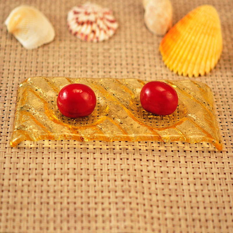 Vidro âmbar molho prato prato