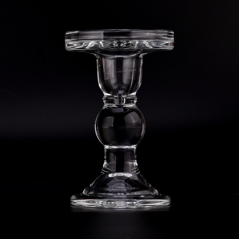 Antik Kaca Jelas Candlestick Candle Vase Holder Wedding