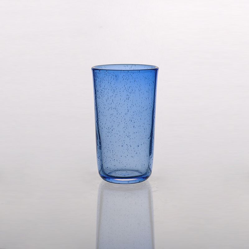 Bubbled glass candle holder